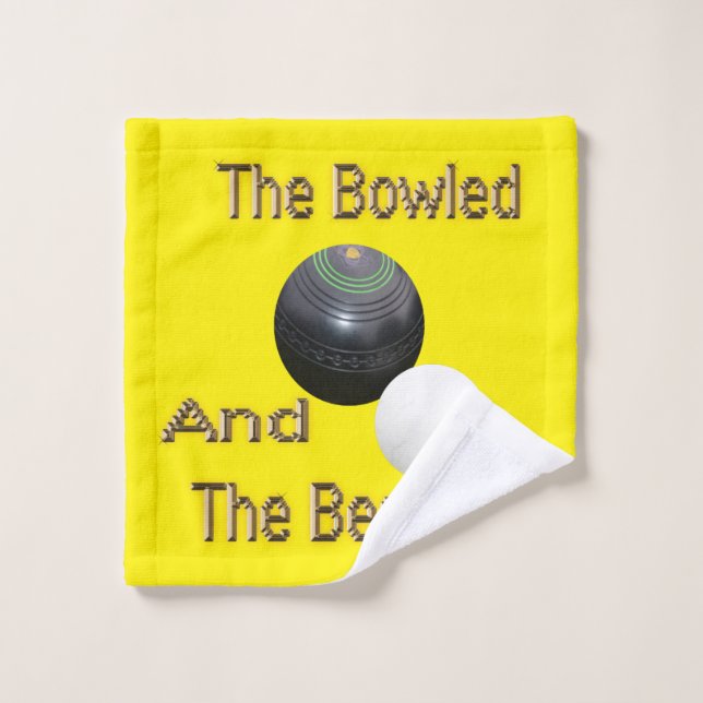 Funny Yellow Lawn Bowls Bowled Design, Wash Cloth (Wash Cloth)