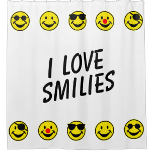 Funny yellow MIX + your backg. & ideas Shower Curtain