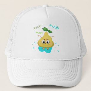 Funny yellow pear trucker hat