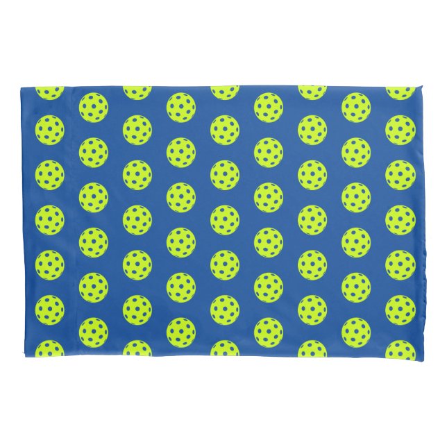 Funny Yellow Pickleball Pattern  Pillowcase (Front)