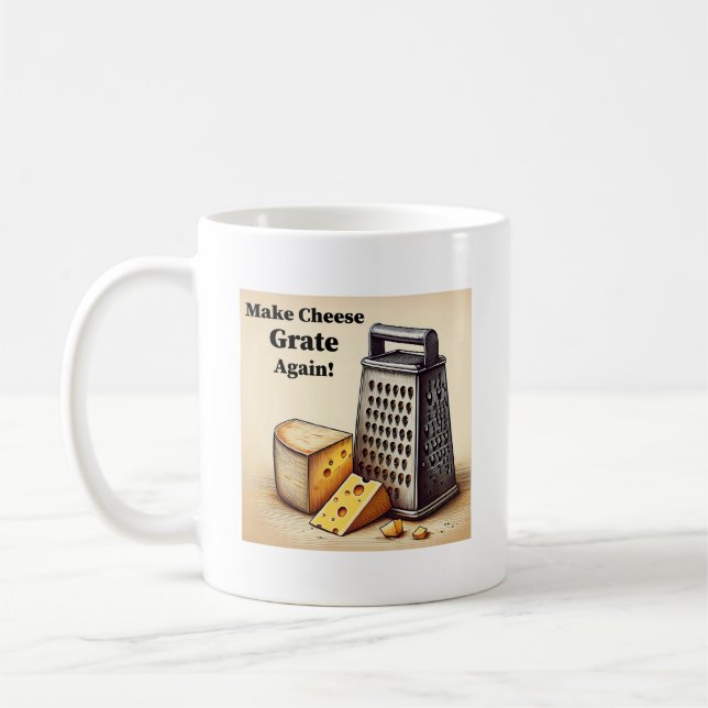 Funny Yellow Political Cheesy  Coffee Mug (Left)
