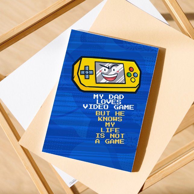 Funny Yellow Portable Father's Day Greeting Card (Creator Uploaded)