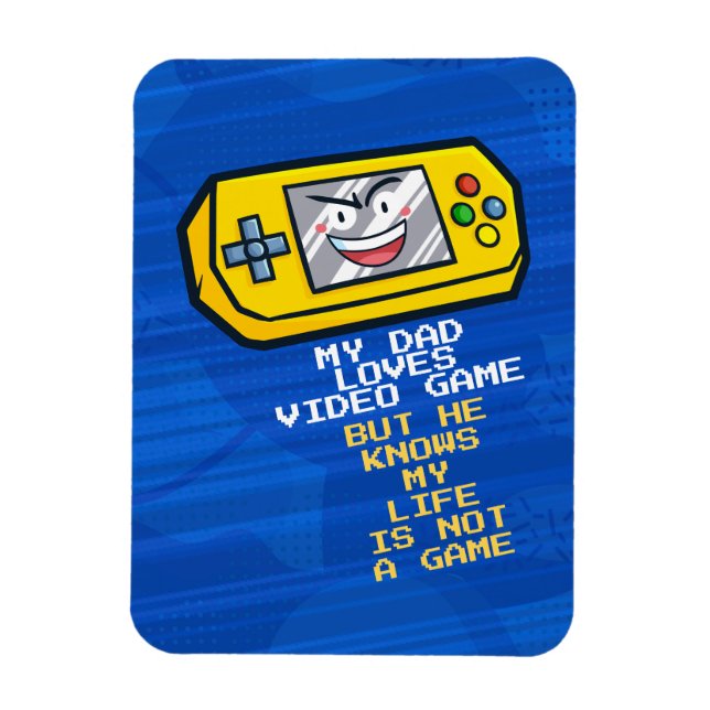 Funny Yellow Portable Father's Day Greeting Magnet (Vertical)