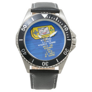 Funny Yellow Portable Game Father's Day Watch