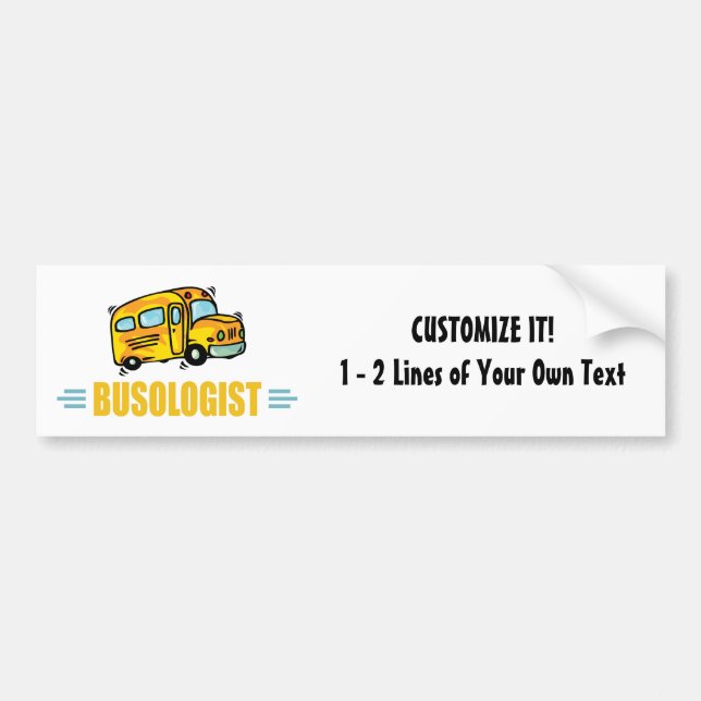 Funny Yellow School Bus Driver Humorous Bumper Sticker (Front)