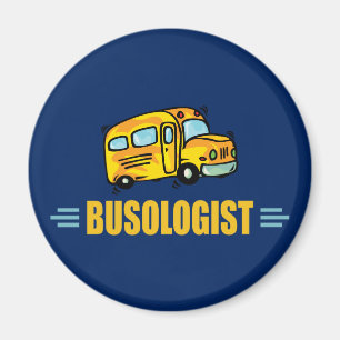 Funny Yellow School Bus Driver Humourous Magnet