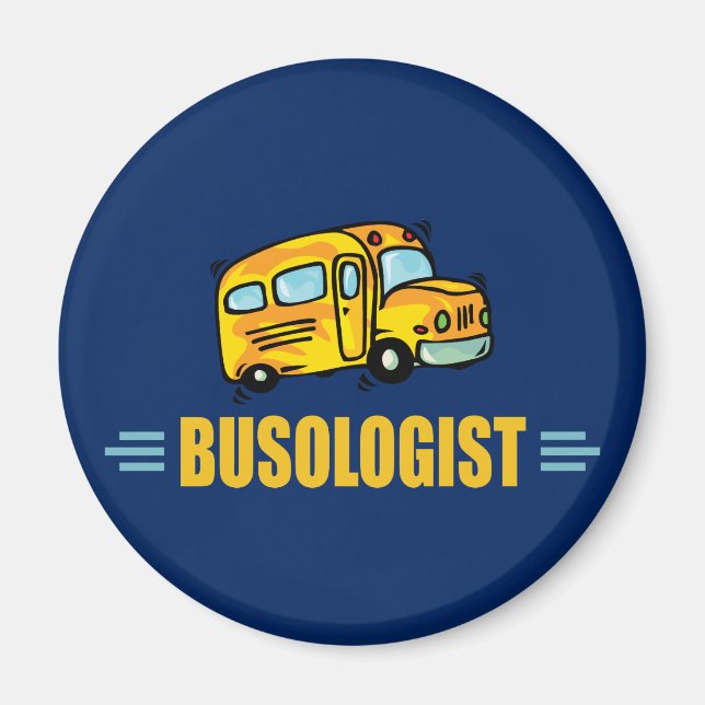 Funny Yellow School Bus Driver Humourous Magnet (Front)