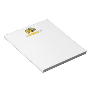 Funny Yellow School Bus Driver Humourous Notepad