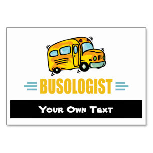 Funny Yellow School Bus Driver Humourous Table Number