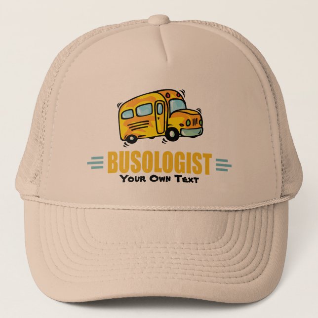 Funny Yellow School Bus Driver Humourous Trucker Hat (Front)