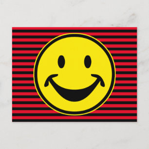 Funny yellow & stripes + your backg. & idea postcard
