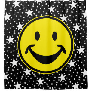 Funny yellow + your backg. & ideas shower curtain