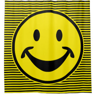 Funny yellow + your backg. & ideas shower curtain