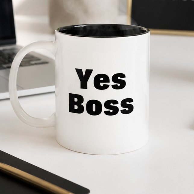 Funny Yes Boss Work Nah Two Sided Office Mug (Creator Uploaded)