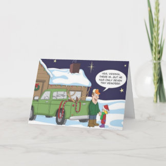Funny Yes Virginia Reindeer Hunting Christmas Card