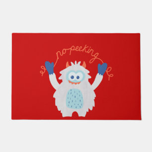 Funny Yeti Holiday Doormat