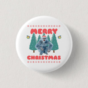Funny Yeti - Merry Christmas 3 Cm Round Badge