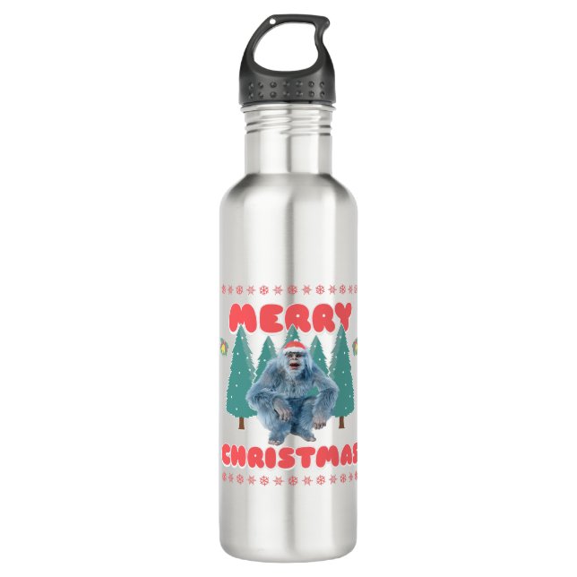 Funny Yeti - Merry Christmas 710 Ml Water Bottle (Front)