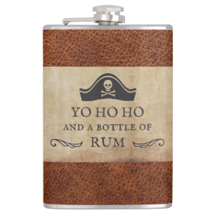 Funny Yo Ho Ho and a Bottle of Rum Pirate Hip Flask