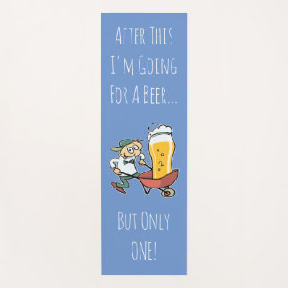 Funny Yoga After This Only One Beer Male Cartoon Mat