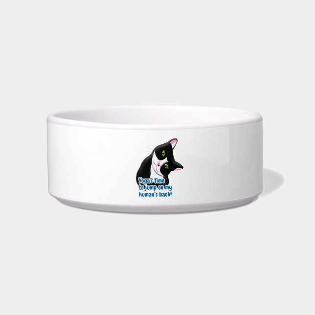 Funny Yoga Cat Bowl (Front)