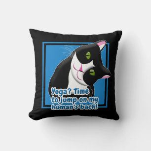 Funny Yoga Cat Cushion