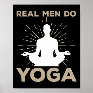 Funny Yoga Design For Men Boys Yoga Pose Meditatio Poster