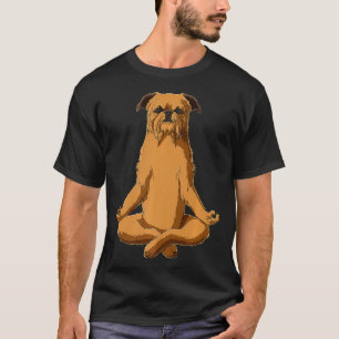 Funny Yoga Dog Brussels Griffon Premium  T-Shirt