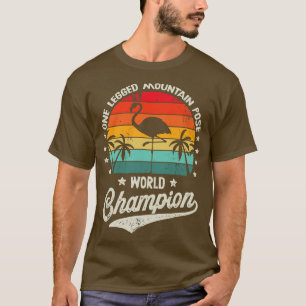 Funny Yoga Flamingo Women Men Retro Beach Summer F T-Shirt
