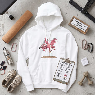 Funny Yoga Flamingo Workout Fail Hoodie