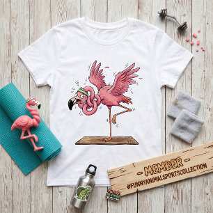 Funny Yoga Flamingo Workout Fail T-Shirt