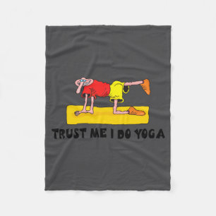 Funny Yoga  Fleece Blanket
