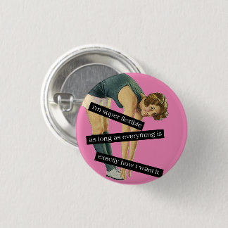 Funny Yoga Flexible Vintage Style 3 Cm Round Badge