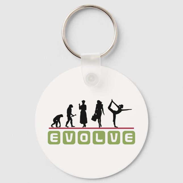 Funny Yoga Gift Key Ring (Front)