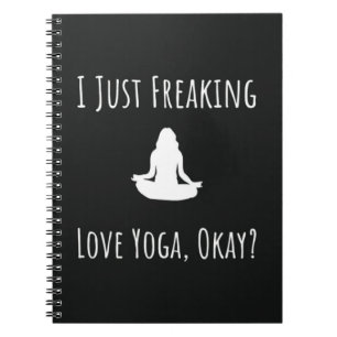 Funny Yoga Gifts Humour Women For Her Girly Notebook