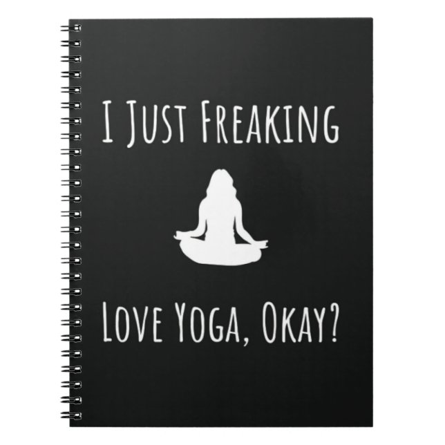 Funny Yoga Gifts Humour Women For Her Girly Notebook (Front)