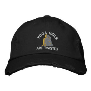Funny Yoga Girls Are Twisted Embroidered Hat