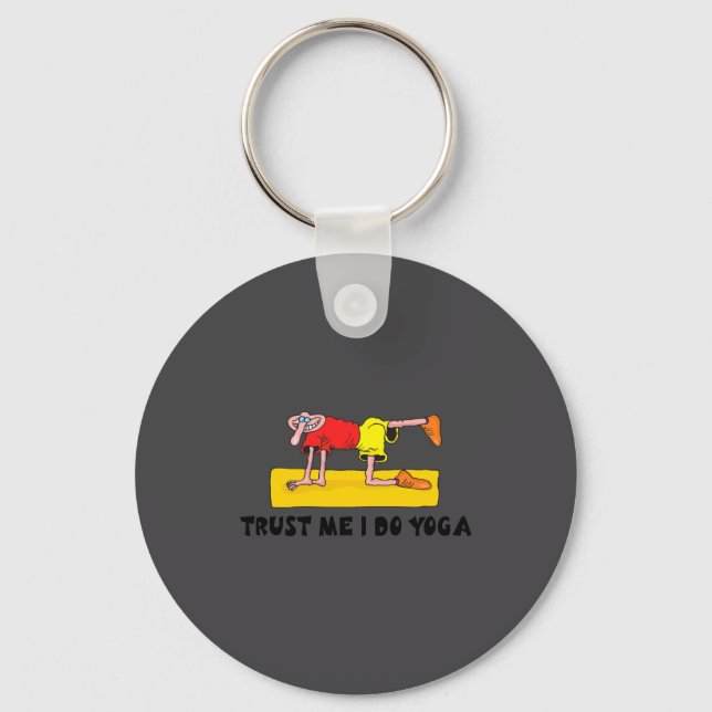 Funny Yoga  Key Ring (Front)