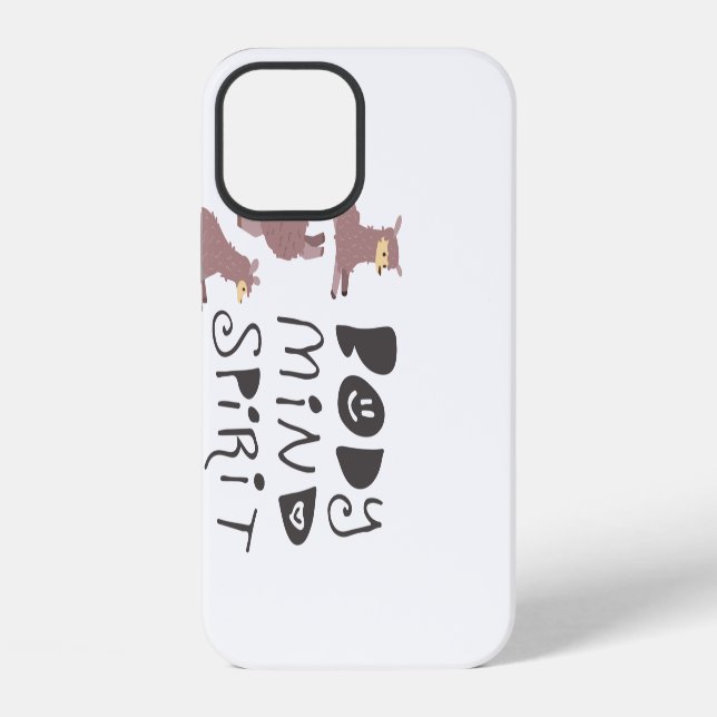 Funny Yoga Llamas iPhone Case (Back)