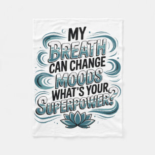 Funny Yoga Meditation Breathwork _2 Fleece Blanket
