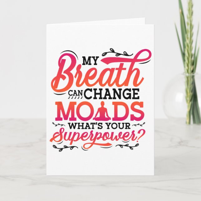 Funny Yoga Meditation Breathwork _6  Card (Front)