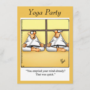 Funny Yoga Party Invitations