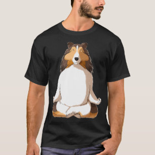 Funny Yoga Sheltie Dog Shetland Sheepdog T-Shirt