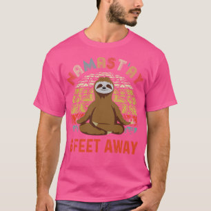 Funny Yoga Sloth Namastay 6 Feet Away T-Shirt