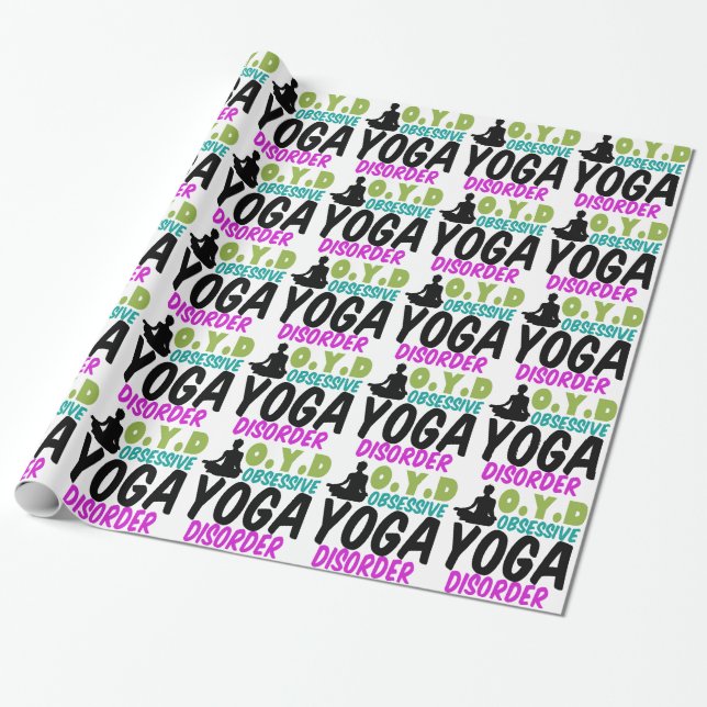 Funny Yoga Wrapping Paper (Unrolled)
