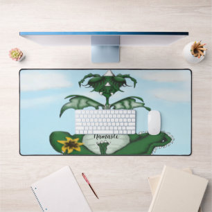Funny Yogi Dragon Desk Mat