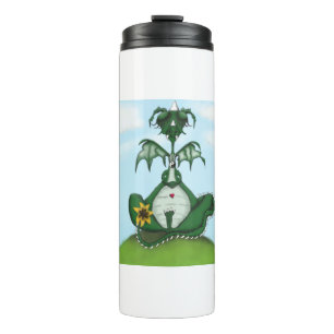 Funny Yogi Dragon Painting Thermal Tumbler