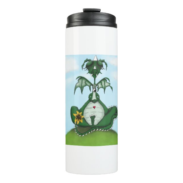 Funny Yogi Dragon Painting Thermal Tumbler (Front)