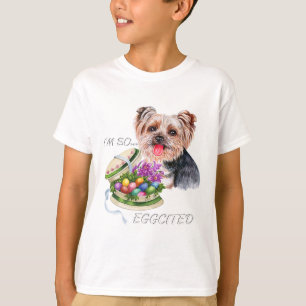 Funny Yorkie Easter Quote, Colourful Eggs, Yorkshi T-Shirt