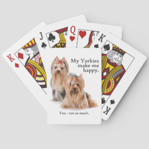 Funny Yorkie Playing Cards